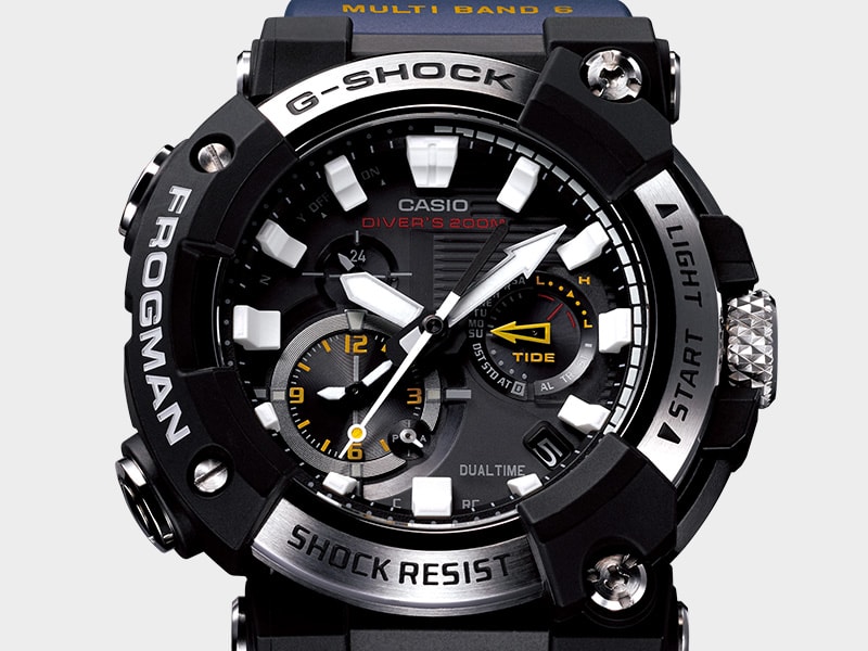 G-SHOCKで初めてデュアルコイルモーターを3個搭載。全5モーターのフルアナログダイアル。