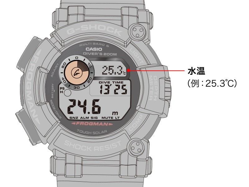 水温(例:25.3°C)